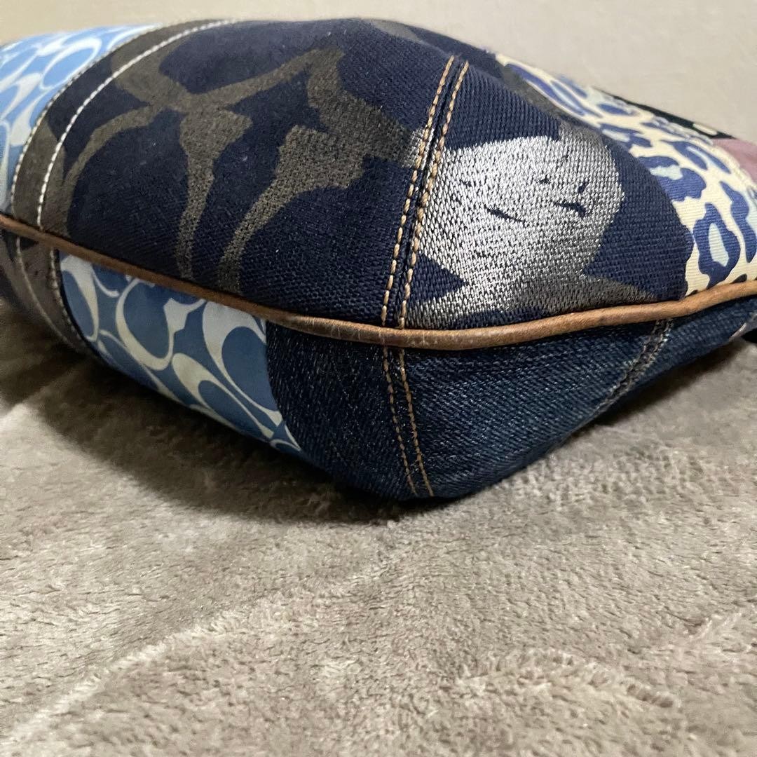 Coach Patchwork Denim Shoulder Bag Multicolor Y2K… - image 9