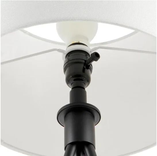 Hampton Bay Higgins 23.75 in. Black Tripod Table Lamp with Round Base - Image 4 of 4