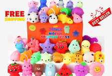 30 Pack Kawaii Mochi Squishy Toys, Mini Animal Stress Relief Party Favors