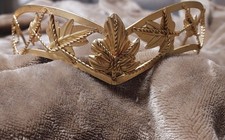 Gold Leaf Tiara Medieval Renaissance Festival Headdress Crown Costume Cosplay