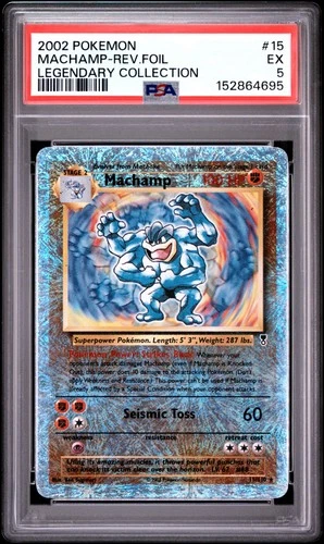 Pokemon Machamp Reverse Holo Legendary Coll. 15 PSA 5