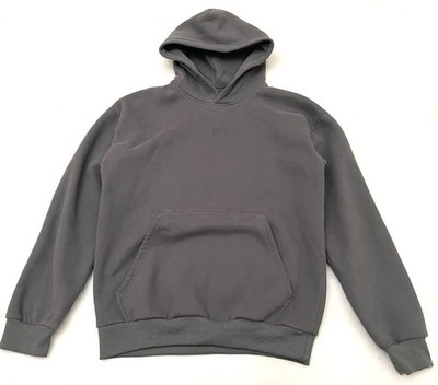 Comfrt Hoodie Mens Medium Gray Pullover Fleece Kangaroo Pocket Logo Embroidered