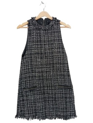 ZARA BASIC Tunikakleid Damen Kleid Gr. DE 34 schwarz-weiß Casual-Look