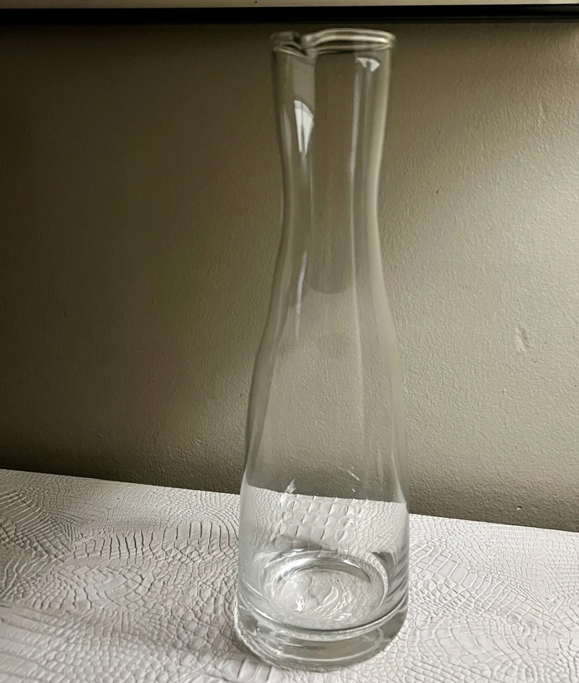 Garrafa de cristal Krosno Poland 13,5 pol. de altura e elegante. Vintage carimbado - Imagem 3 de 4