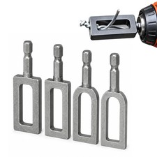 Drahtzwirbler 4er Set 1/4 Zoll Sechskantschaft f&uuml;r Bohrmaschine Zaunbau