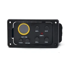 4-Band Acoustic Guitar Pickup EQ Tuner Preamp Piezo Pickup for Travel Guitar