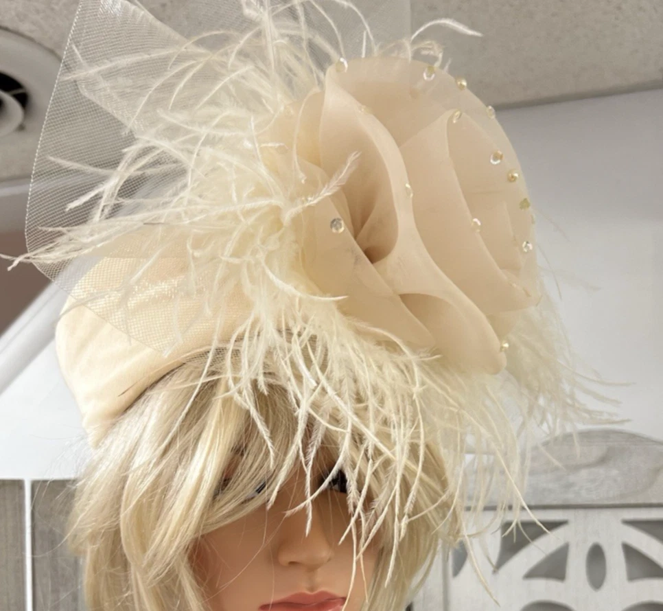 Ivory Feather Vintage Hats for Women for sale | eBay display picture 1