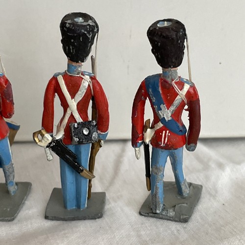 6 Vtg Denmark Danish Lead Toy Soldiers Livgarde Marching band Royal Flag Guards - Picture 14 of 21
