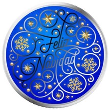 Christmas Holiday 1 oz .999 Silver Round - Feliz Navidad Color Silver Round 109.67 per troy oz