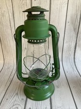 Vintage DIETZ Junior No 20 GRÜN Petroleum Laterne Lampe mit Glas Original Kugel