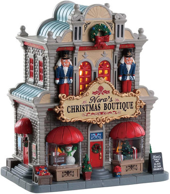 LEMAX 85344 Caddington Collection Nora S Christmas Boutique Lighted Building, 8.