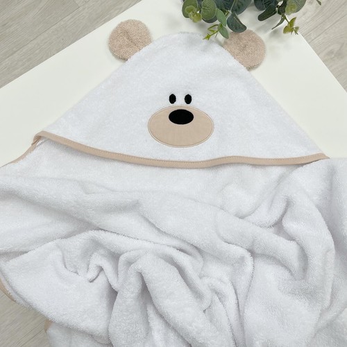 Soft Terry «Teddy Bear» Towel for Babies and Toddlers Cotton Children Bath Towel