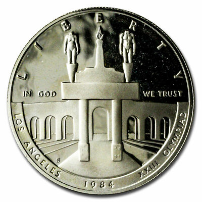 1984-S Olympic $1 90% Silver 1 Ounce Round Commemorative Proof