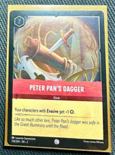 Peter Pan's Dagger 135 Disney Lorcana Rise of Floodborn Item Card Common FOIL