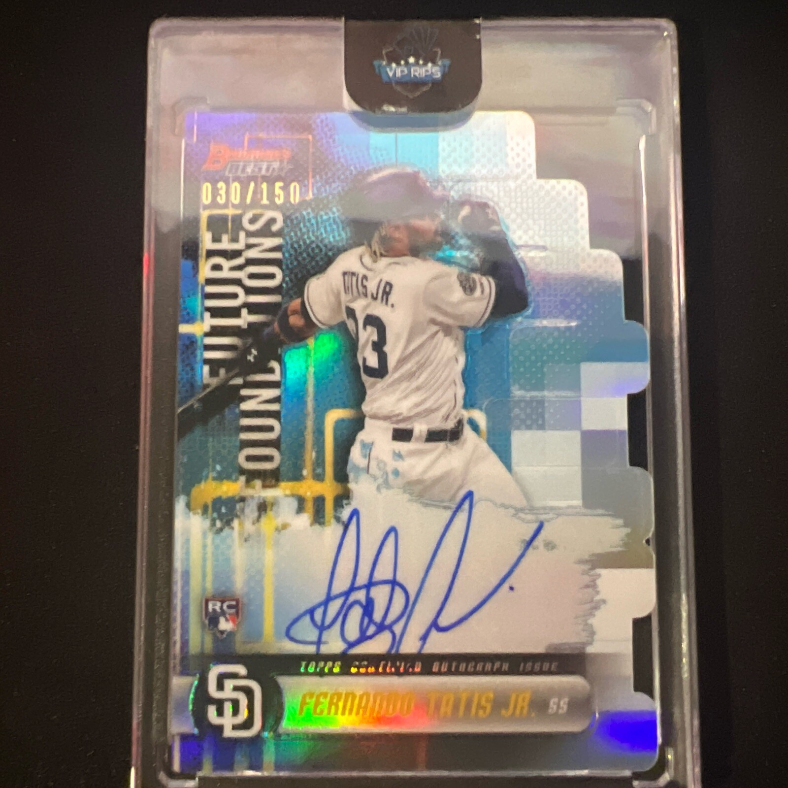 2019 Bowman's Best Future Foundations Die Cuts Fernando Tatis Jr Rookie Auto/150