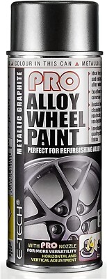 E-Tech PRO Car Alloy Wheels Spray Paint 400ml Can Metallic Graphite Grey PRO702