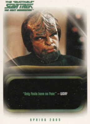 Quotable Star Trek Next Generation TNG, 2005: P2 Non-Sport Update Promo Card