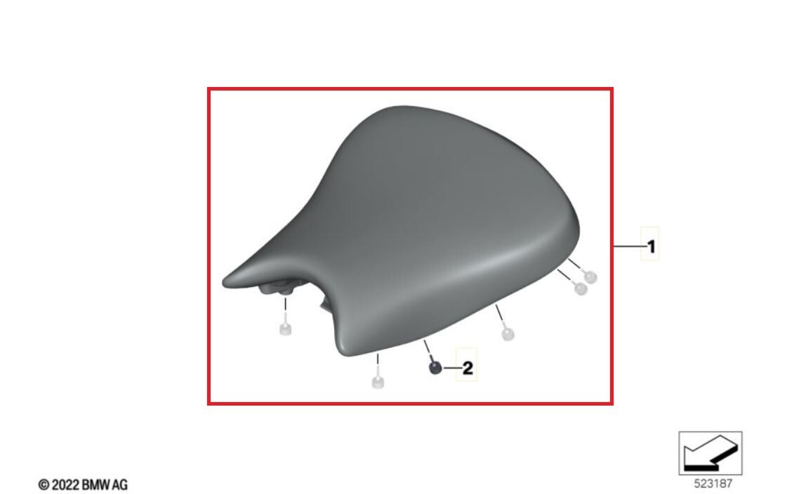 BMW Motorrad Genuine K66 K67 S1000RR M1000RR M Sport Driver Seat