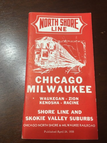 North Shore Line Timetable April 24 1938 From Horachek Collection EBay