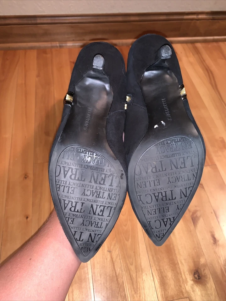 Botas clásicas de cuero hasta la rodilla negras Ellen Tracy talla 8 Foto 4 de 4