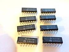 LOT OF 2 MC3357P IC: Low Power Narrowband FM IF BY MOTOROLA