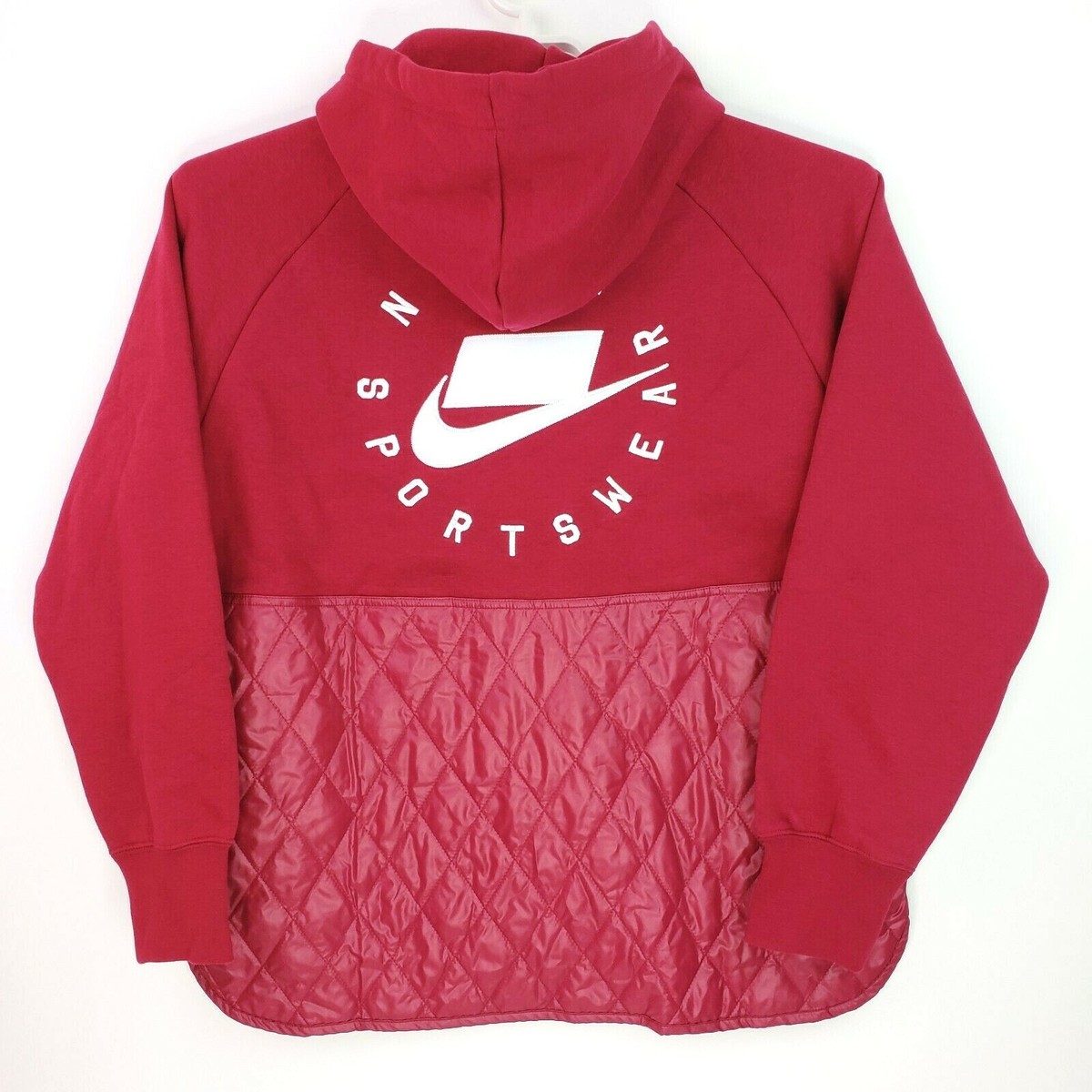 nike sportswear quilted fleece sweatshirt