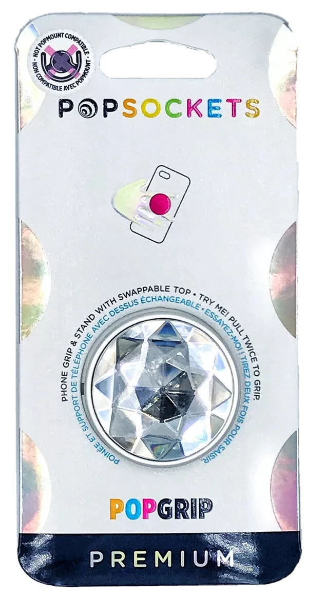 PopSockets Swappable PopGrips - Clear Glitter Silver from Xfinity