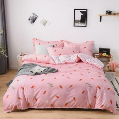 3D Flower Radish ZHUA3221 Bed Pillowcases Quilt Duvet Cover Set Queen King Zoe