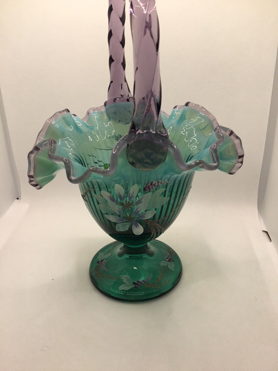 コクサイ NEW CENTURY Fenton New Century XXI Collection Dragonfly Basket w/ 13