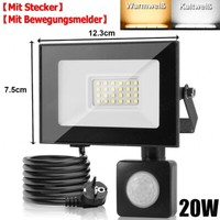 Led Fluter Strahler Mit/Ohne Bewegungsmelder Stecker AußEn Garten Strahler Lampe