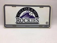 Vintage MLB Colorado Rockies Plastic License Plate Tag Express