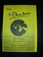 notice en français du flipper Bally: THE SHADOW