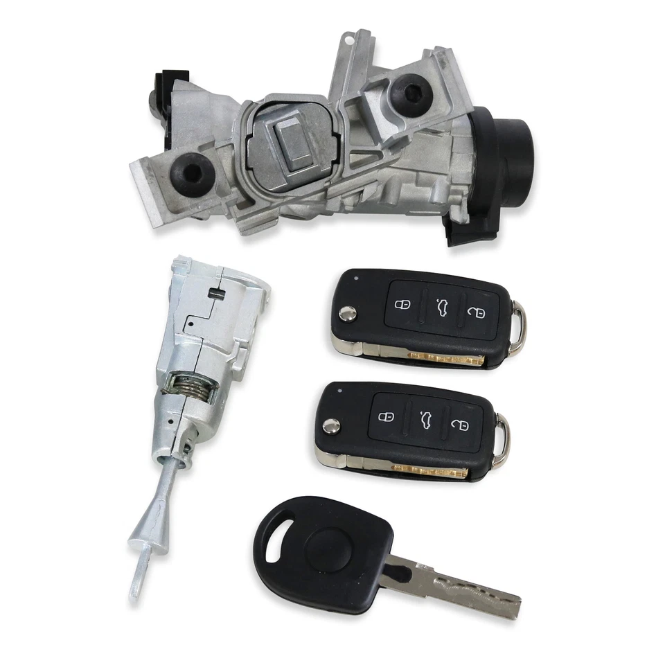 Upgraded For VW Jetta 2006-2018 Ignition Switch Door Lock Cylinder W/Remote Key Foto 4 de 4