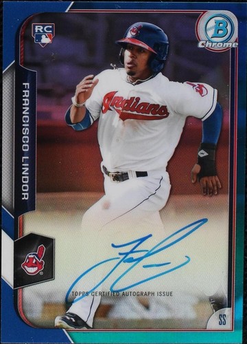2015 Topps Strata Francisco Lindor RC Auto /75 Cleveland Indians 