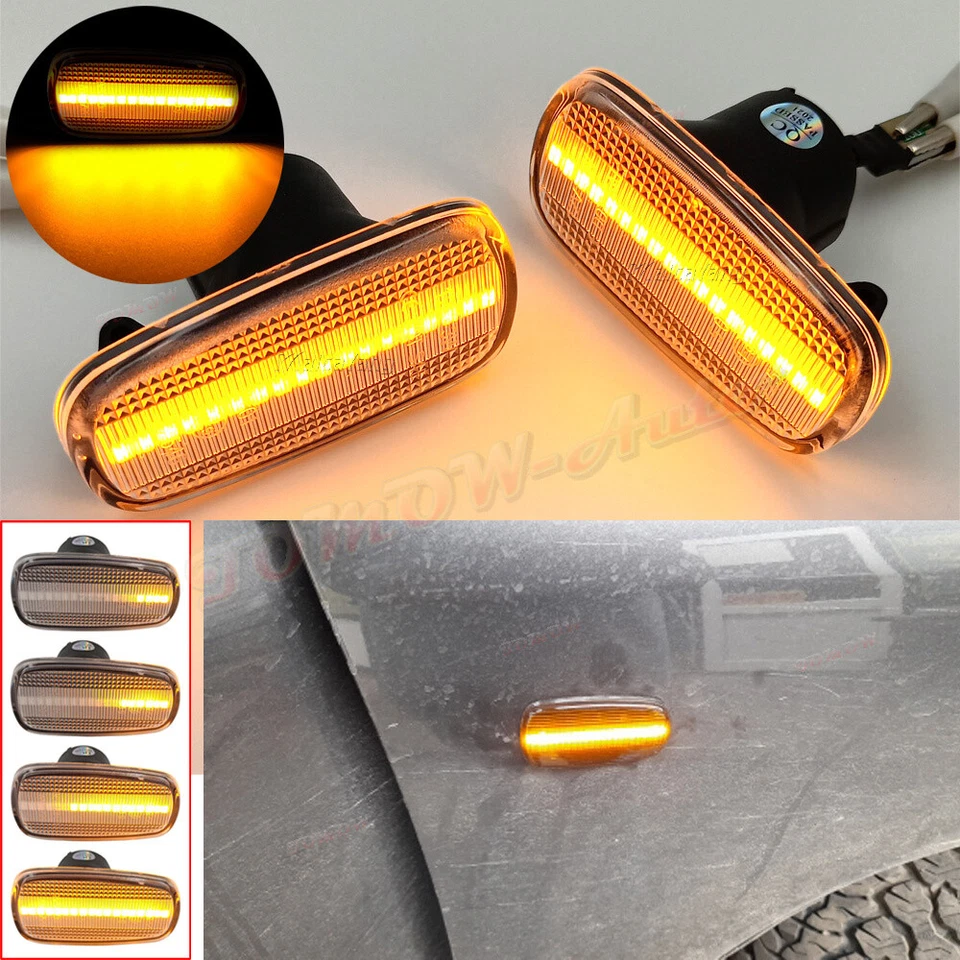 Clear For Toyota Crown Comfort/Sed 1995+ LED Dynamic Side Marker Light - Image 3 of 4