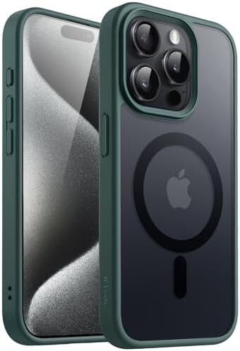 Magnetic Case for iPhone 15 Pro Max 6.7-Inch Compatible with MagSafe, Translucen