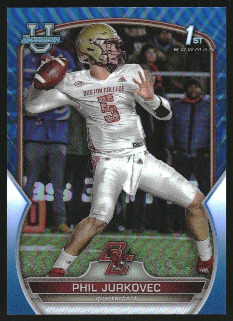 2022 Bowman Chrome University Blue Refractors #35 Phil Jurkovec /199