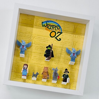 Vitrinenrahmen Koffer für LEGO  Zauberer von Oz Lego Movie 2 Minifiguren 27cm 