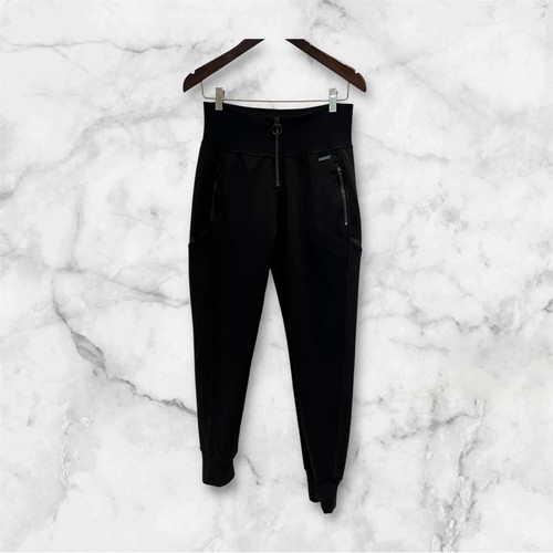 Sweaty Betty Flex Cuff Front Zip Black Jogginghose Hose S