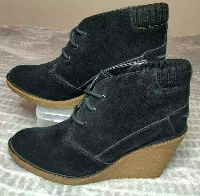 Lacoste Booties Size 6 Black Leren Ankle Boots Lace Up | eBay