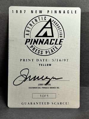 Ken Griffey Jr. 1/1 1997 Pinnacle Spellbound Press Plate Printing