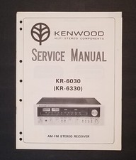 Kenwood KR-6030 6330 AM-FM Stereo Receiver, Service Manual. 1977 Japan