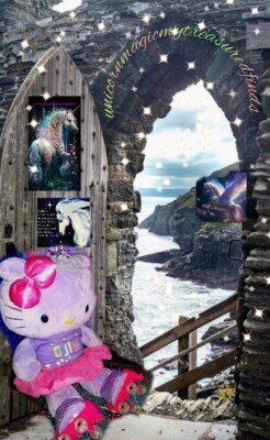  Build-A-Bear  HELLO KITTY  Purple Color Tye Dyed Feet Love 01/12 18'' Plush!