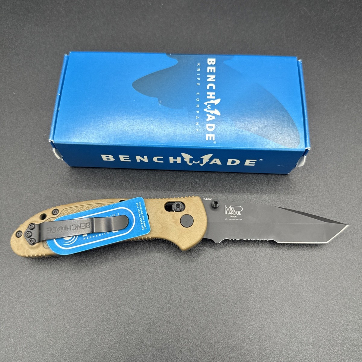 BENCHMADE 553 MEL PARDUE TAN 154cm | eBay