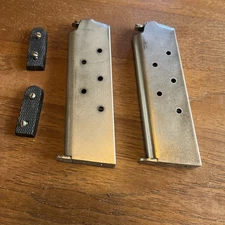 2- Factory Colt 1911 Magazine 45 ACP 7 Round Stainless Horse Pachmayr Marked M