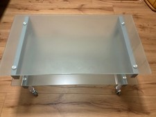 Couch-Fernsehtisch glas auf Rollen d= 10 50cmx90cm x45cm k. Versand selbabholen