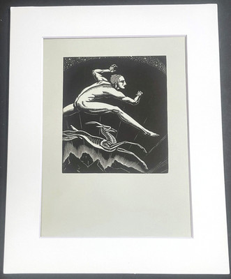 1931 James Reid Art Deco Matted 8x10 in. Ready to Frame, Original--Song of Songs