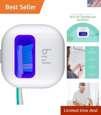 Fast-Acting UV-C Toothbrush Sanitizer with Travel Case  Magnetic Holder, White