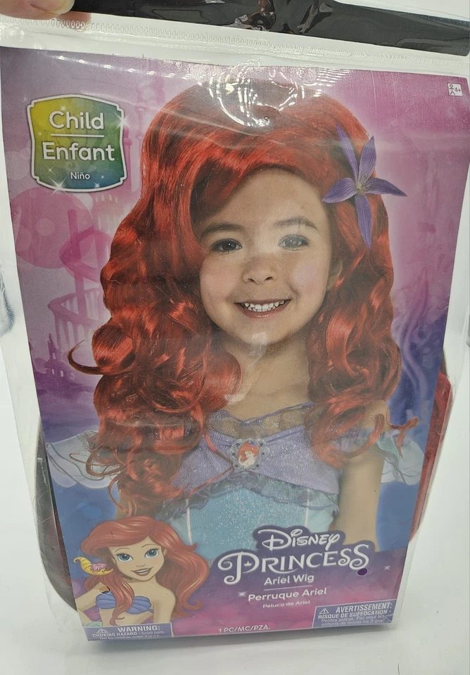 Disney Princess Ariel Wig The Little Mermaid Red Costume Child Halloween - Image 2 of 3