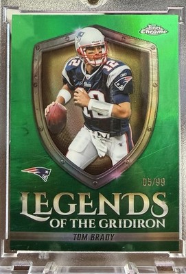 2025 Topps Chrome - Legends of the Gridiron Tom Brady #LOG-9 Green Refractor /99